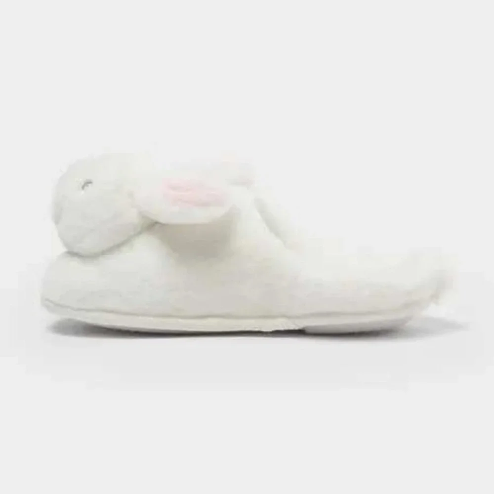 Little Girl Bunny Scuff Slippers by Cat & Jack Ivory Size 2-3 New With Tags